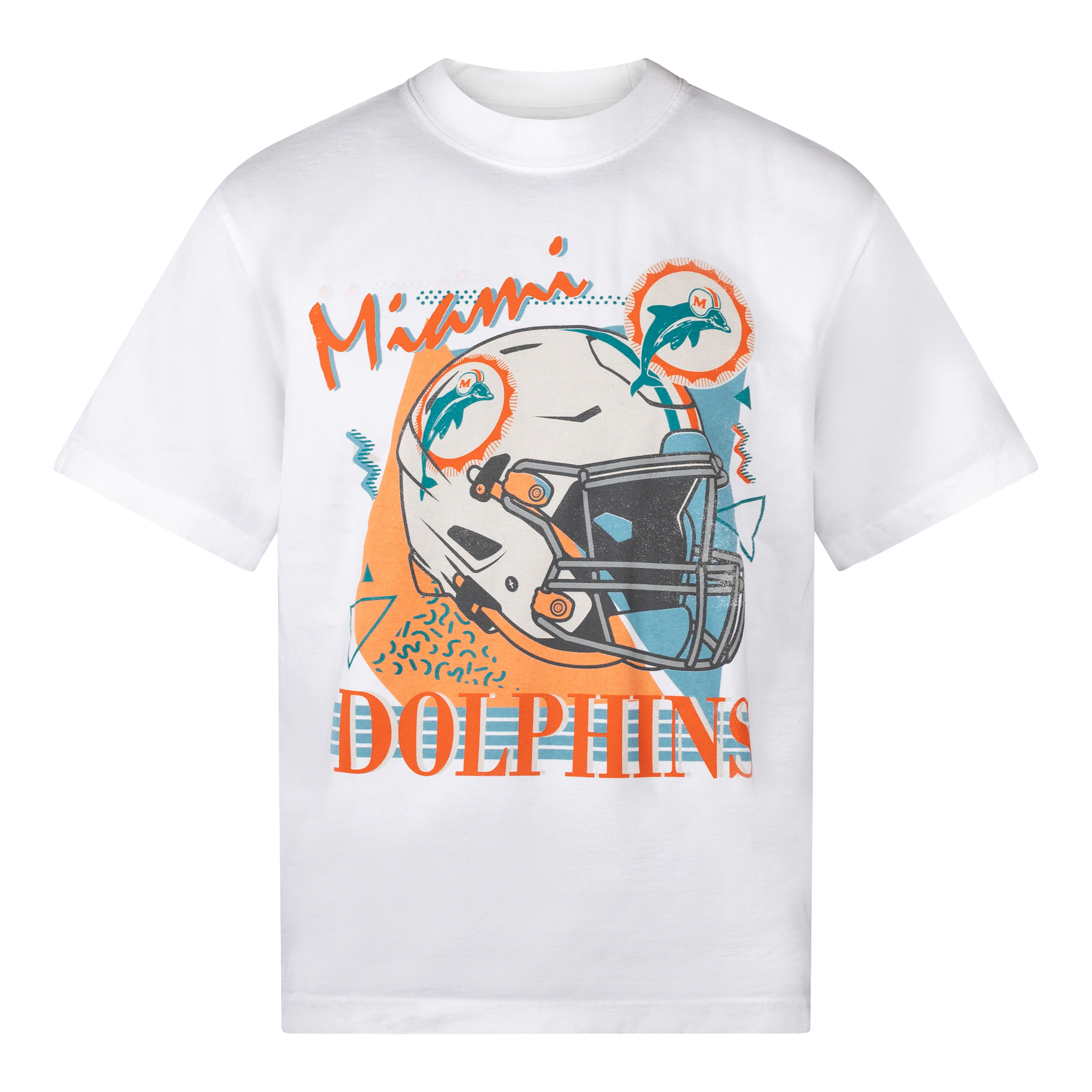MIAMI DOLPHINS VINTAGE STYLE T-SHIRT - WHITE