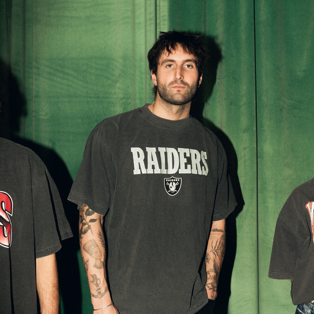 LAS VEGAS RAIDERS VINTAGE STYLE T-SHIRT — SHADOW